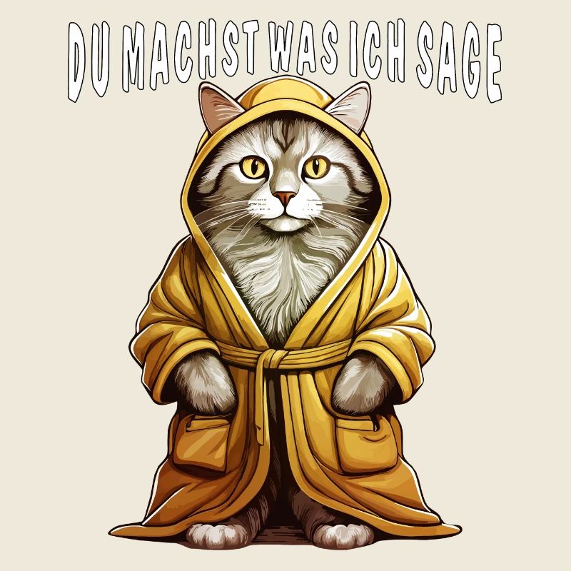 KATZE BADEMANTEL DU MACHST WAS ICH SAGE