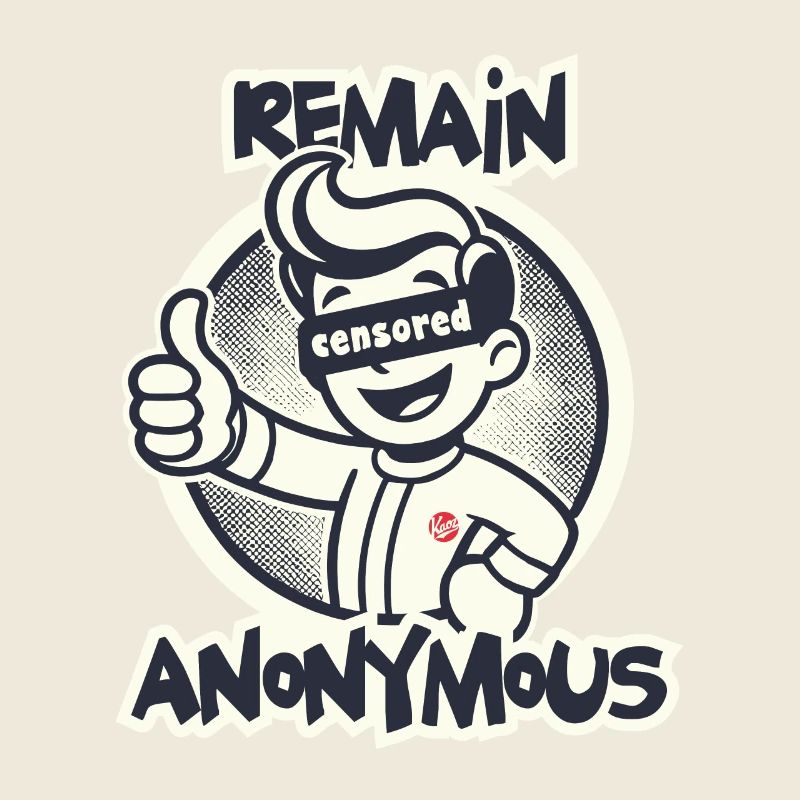 Thumbs Up For Anonymity Retro Cartoon Boy