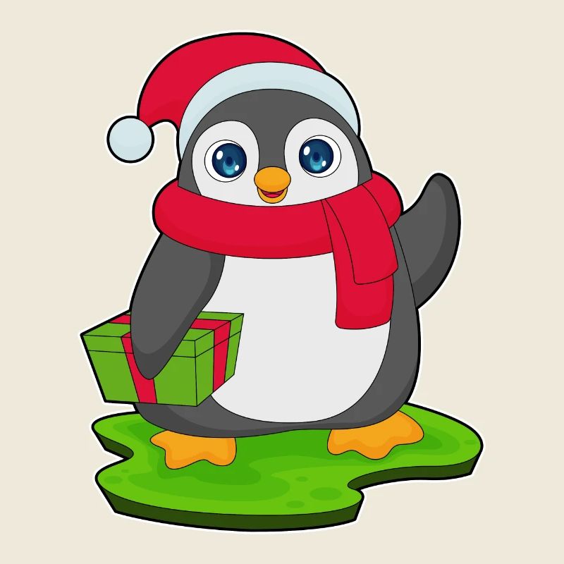 Écharpe de Noël Pingouin