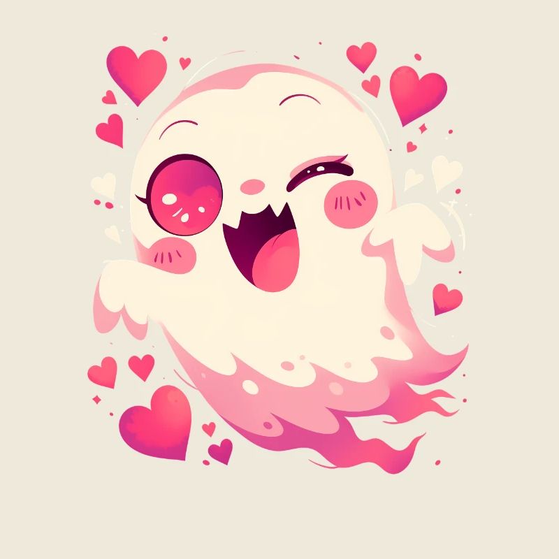 Cute Halloween Geist Herzchen Gespenst Spuk