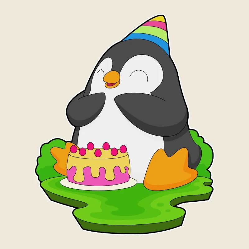 Gâteau d’anniversaire pingouin