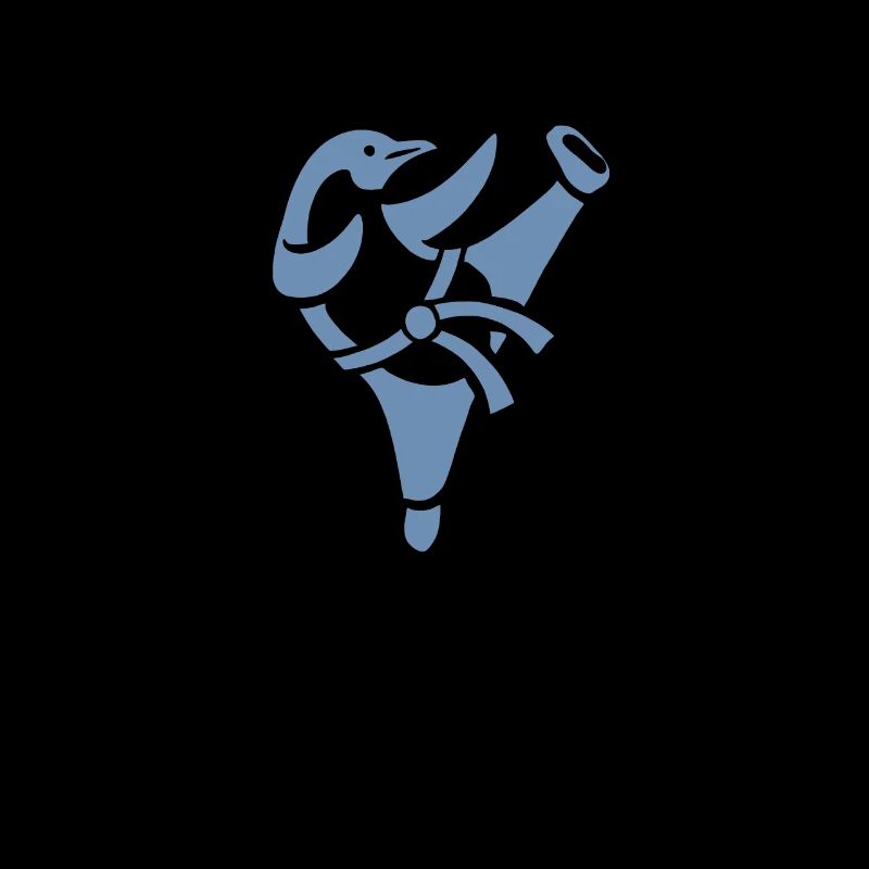 Pinguin Karate Kampfsport Kampfkunst Silhouette Mi