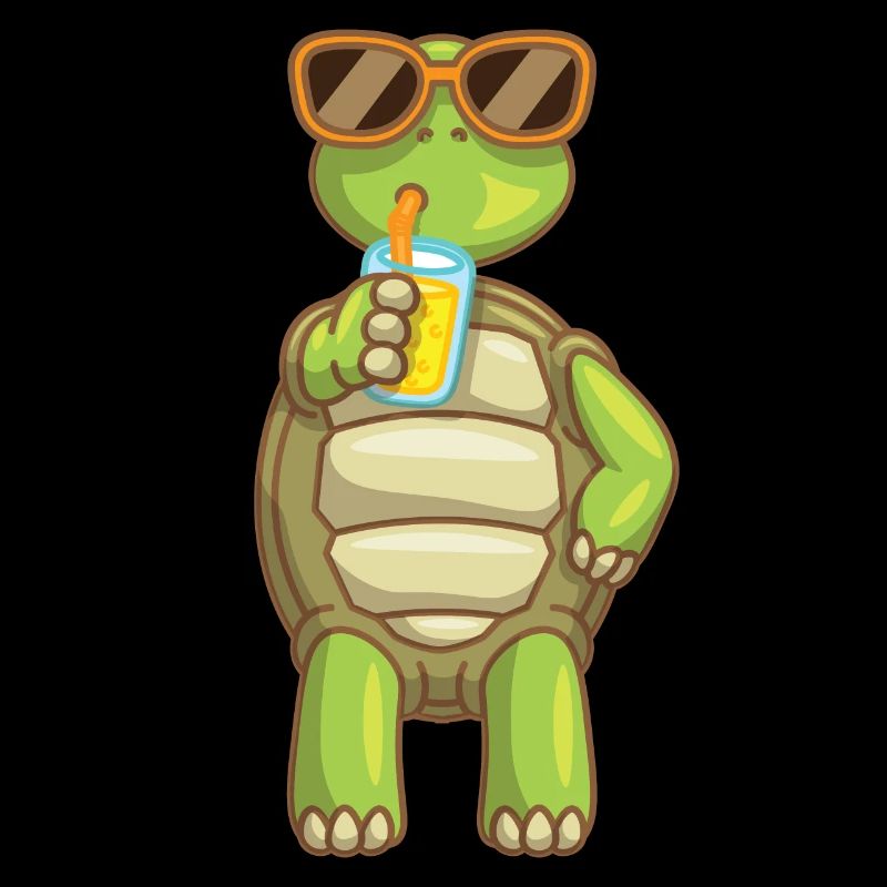 Sea Turtle Ocean Beach Drinking Turtle