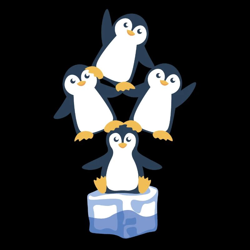 Penguins Standing on Arctic Seabird Penguin