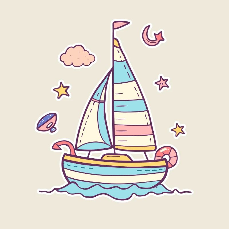 Segeln Comic Look