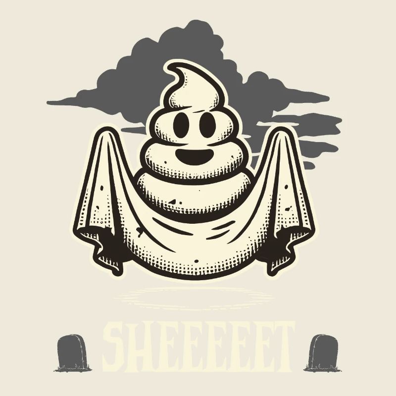 Halloween Caca Pile Ghost Sheet Fun