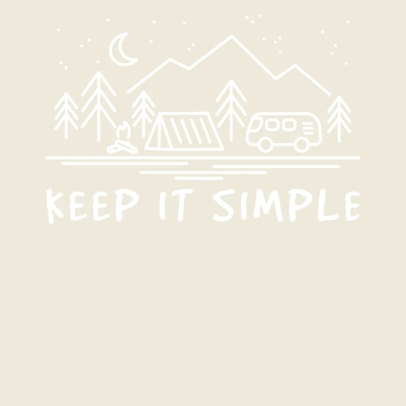 Camper Keep Simple Camping Feu de Joie
