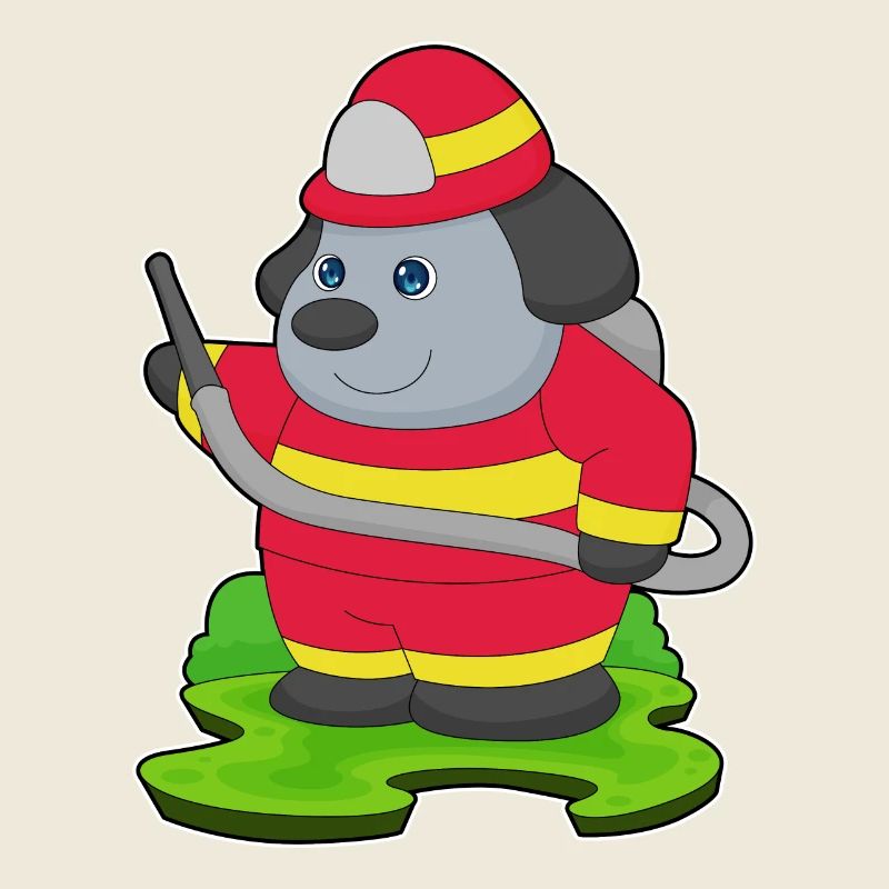 Chien pompier pompier brigade