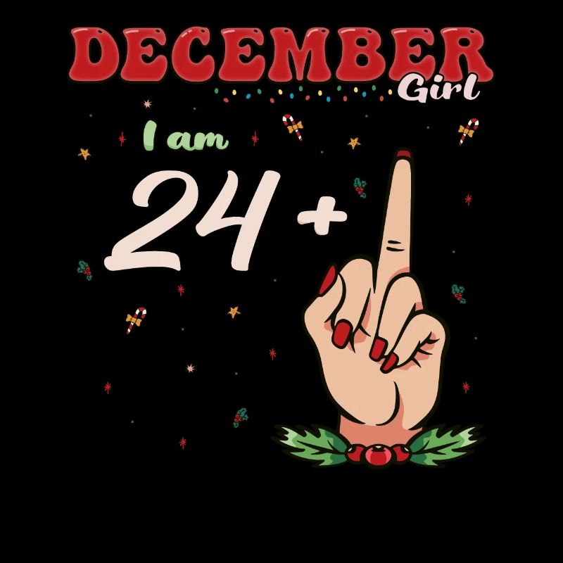 Dezember Mädchen 24 + Mittelfinger | Fetter 25. Platz