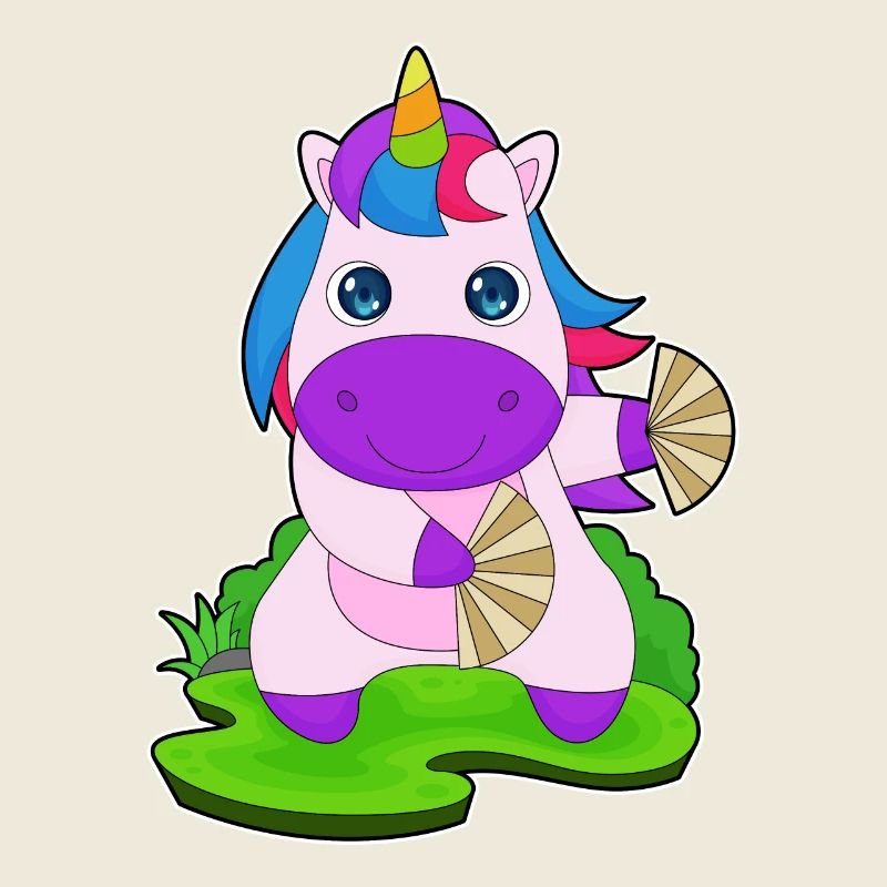 Licorne Éventail à main
