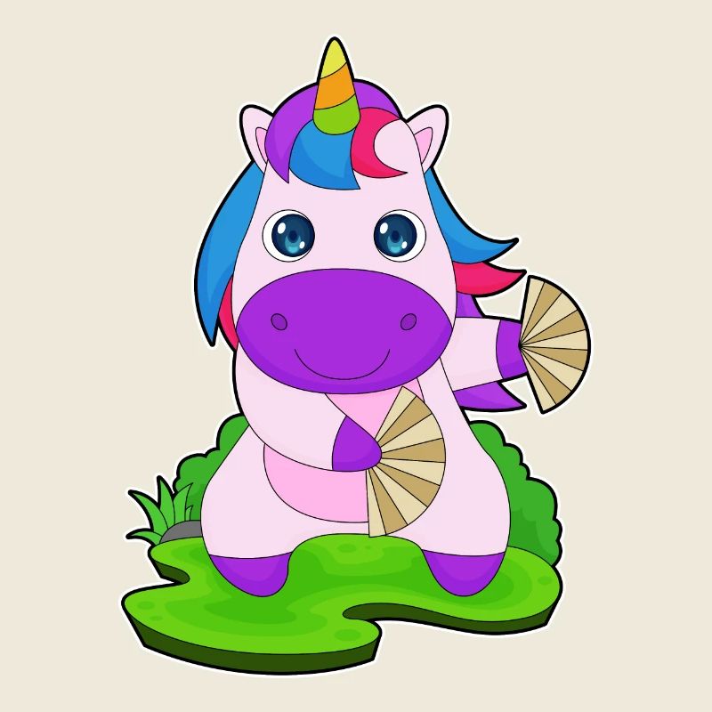 Licorne Éventail à main