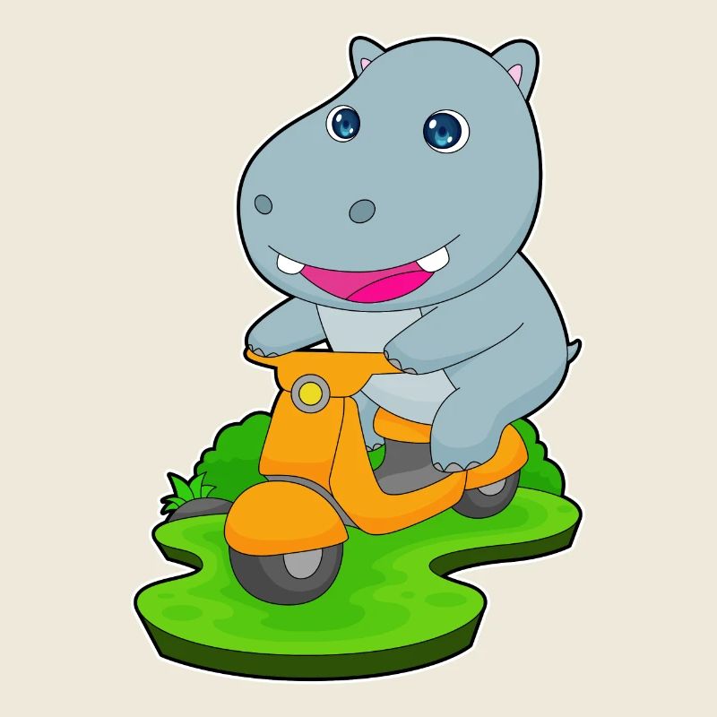 Nilpferd Motorroller