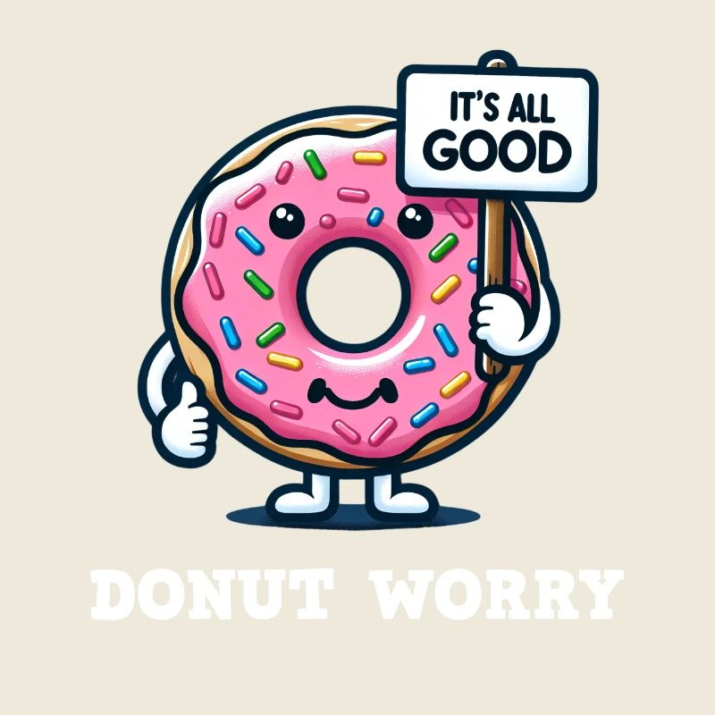 Donut Worry Cute Donut Design