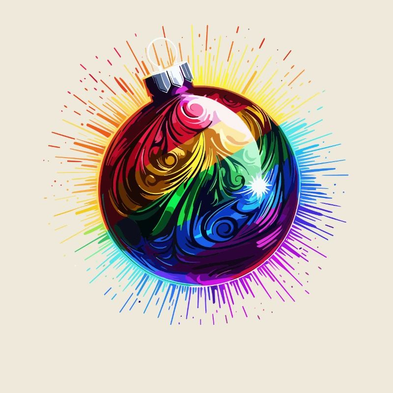 Rainbow Christmas Ball LGBTQ Christmas