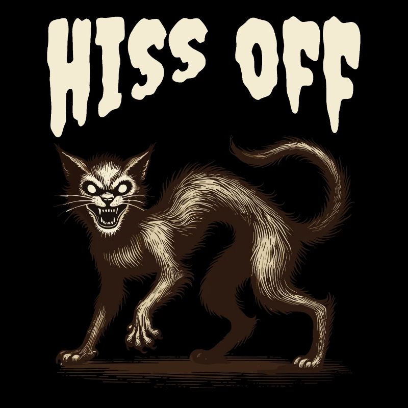 sifflement de chat effrayant illustration