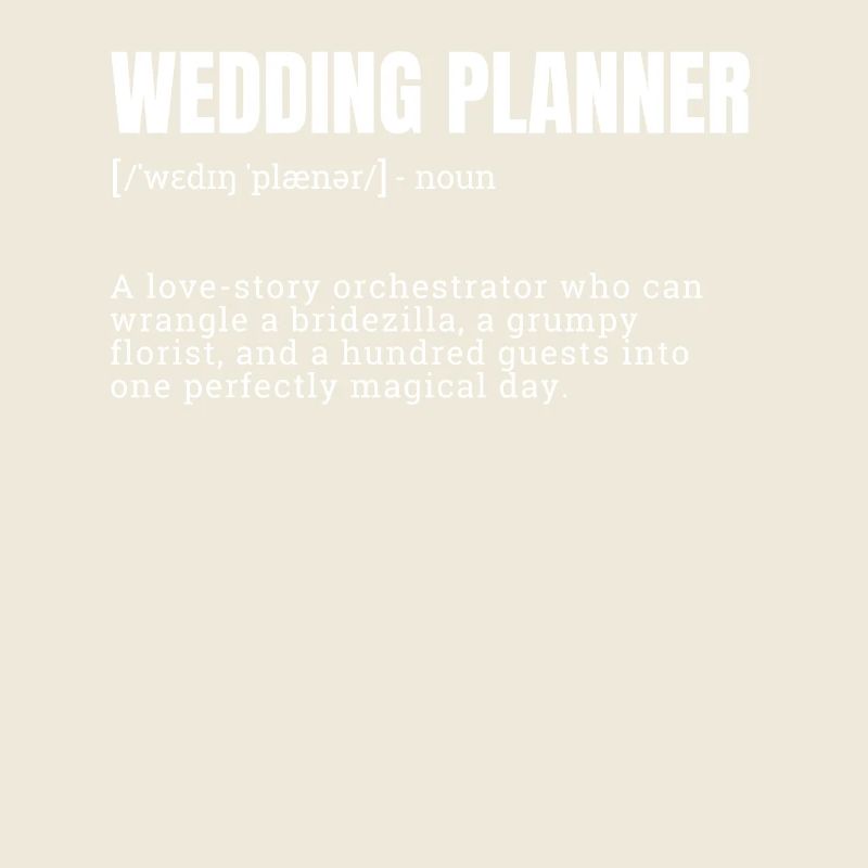 Wedding Planner Definition T-Shirts