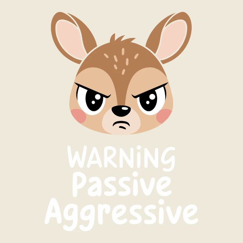 Warning Passive Aggressive Tierisches Gesicht