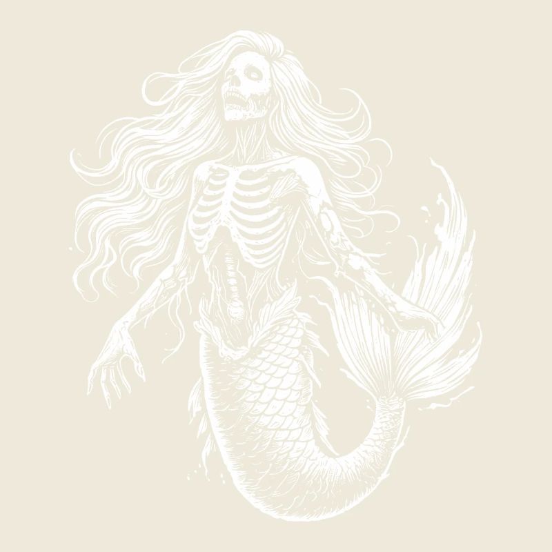 Squelette de zombie sirène