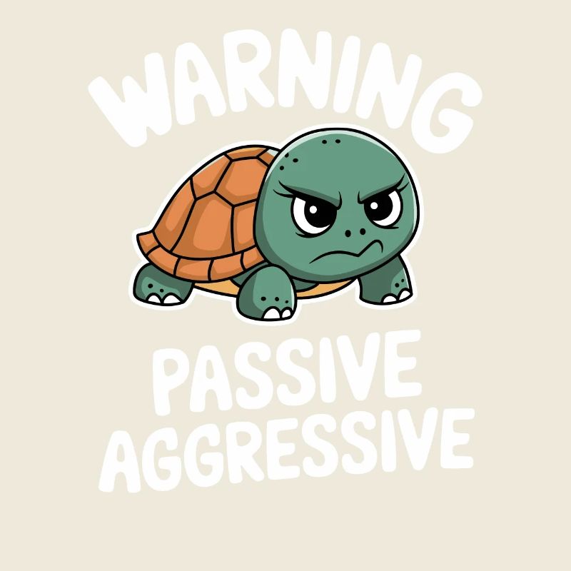 Warning Passive Aggressive Turtle
