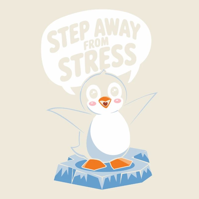 Penguin steps away from stress