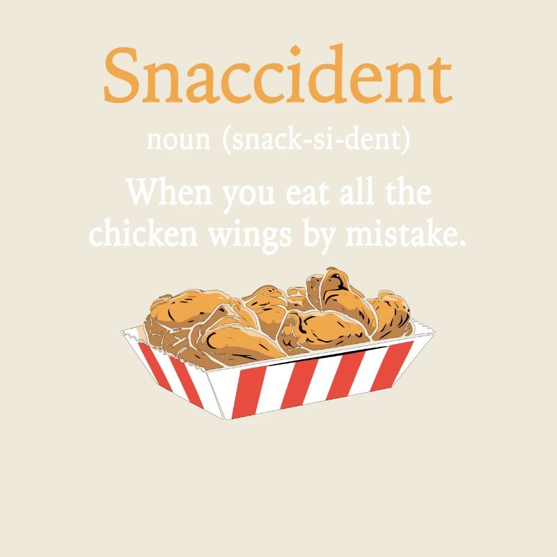 Lustiger Chicken Wings Snaccident Definition