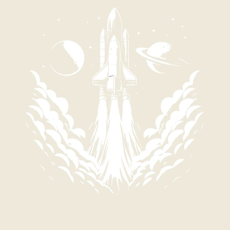 Lancement de fusée, pixel art, espace extra-atmosphérique