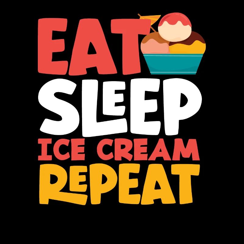Amateur de crème glacée manger dormir crème glacée répéter