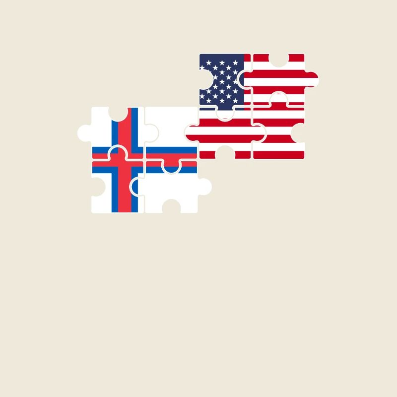 Îles Féroé États-Unis Drapeau Féroïen américain