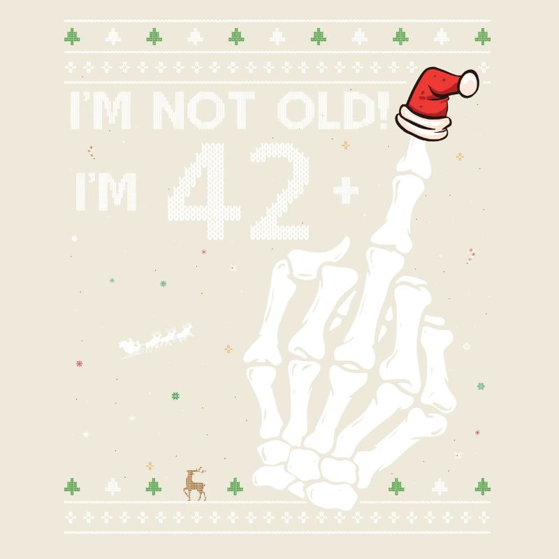 Ich bin 42 + 1 Mittelfinger - 43. Geburtstag Skelett
