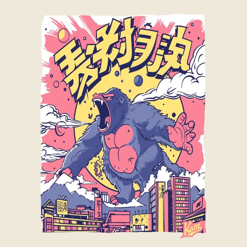 Dessin animé Gorille à Tokyo