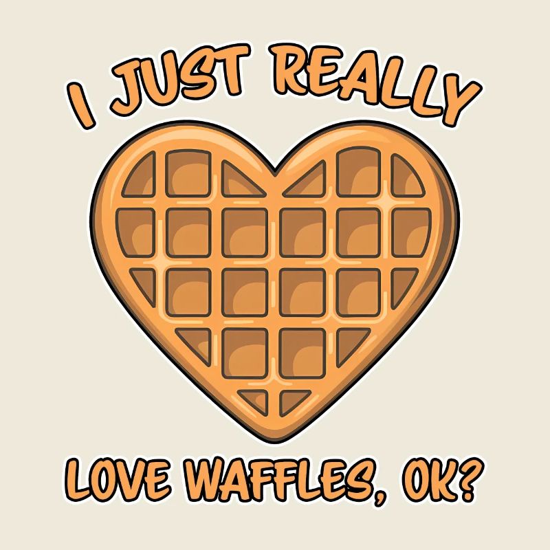Waffles Saying Dessert Funny Waffles Gift