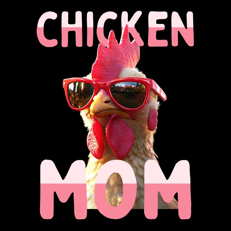 Chicken Mom Huhn Mama Bäuerin Muttertag Hühner