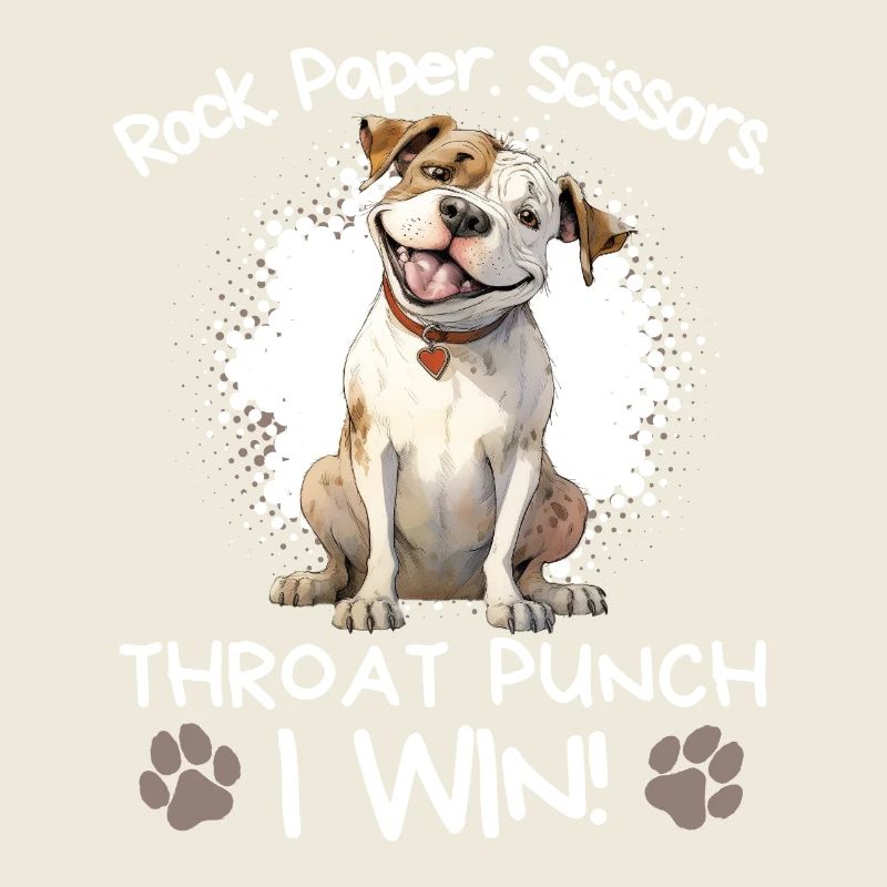 Roche Papier Ciseaux Bouledogue Sarcastique Drôle