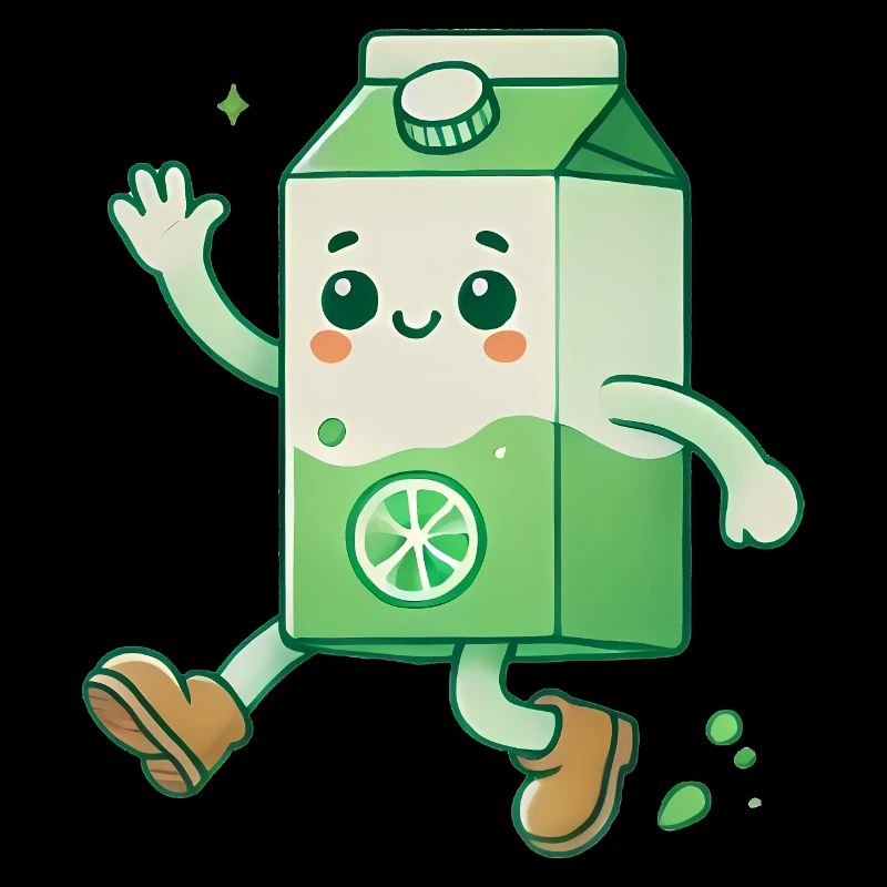 Boîte de jus de dessin animé Conception de personnage
