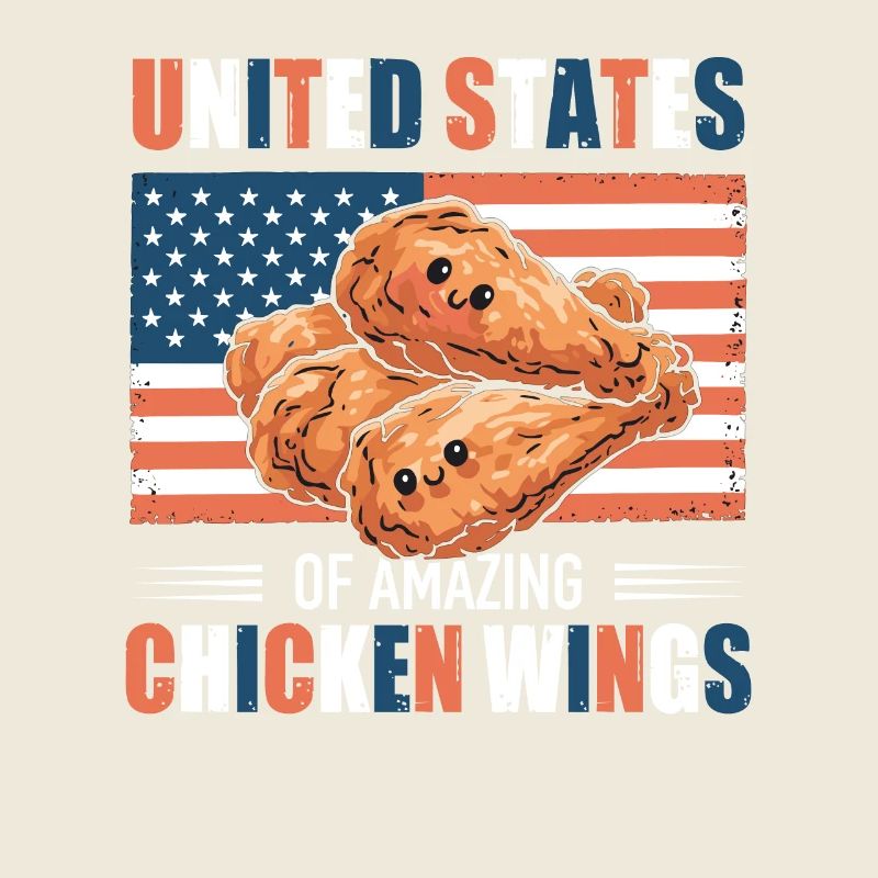 Aile de poulet Drapeau des États-Unis - États-Unis des ailes