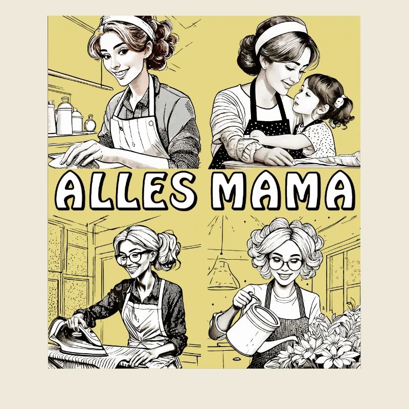 FRAU HAUSARBEIT ALLES MAMA