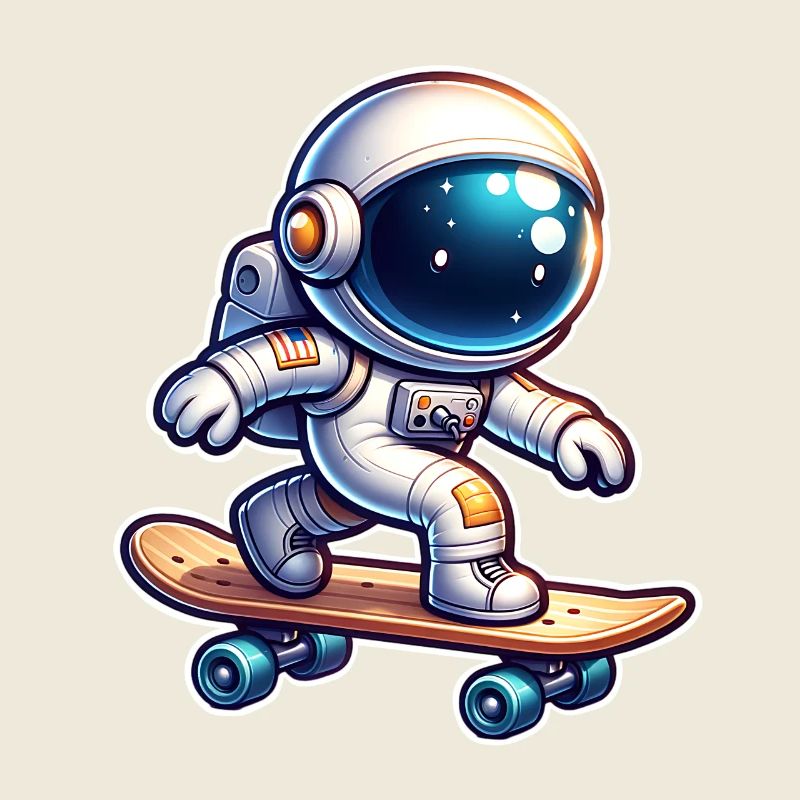 Skateboard Skater Astronaut