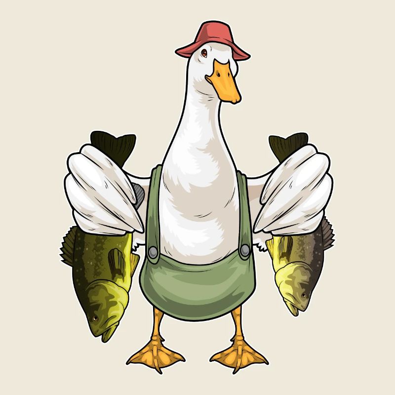 Pêche au canard pêcheur