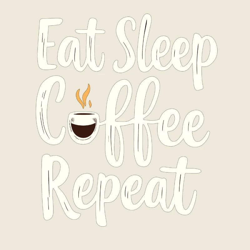 Manger du café de sommeil Répéter le café Café drôle