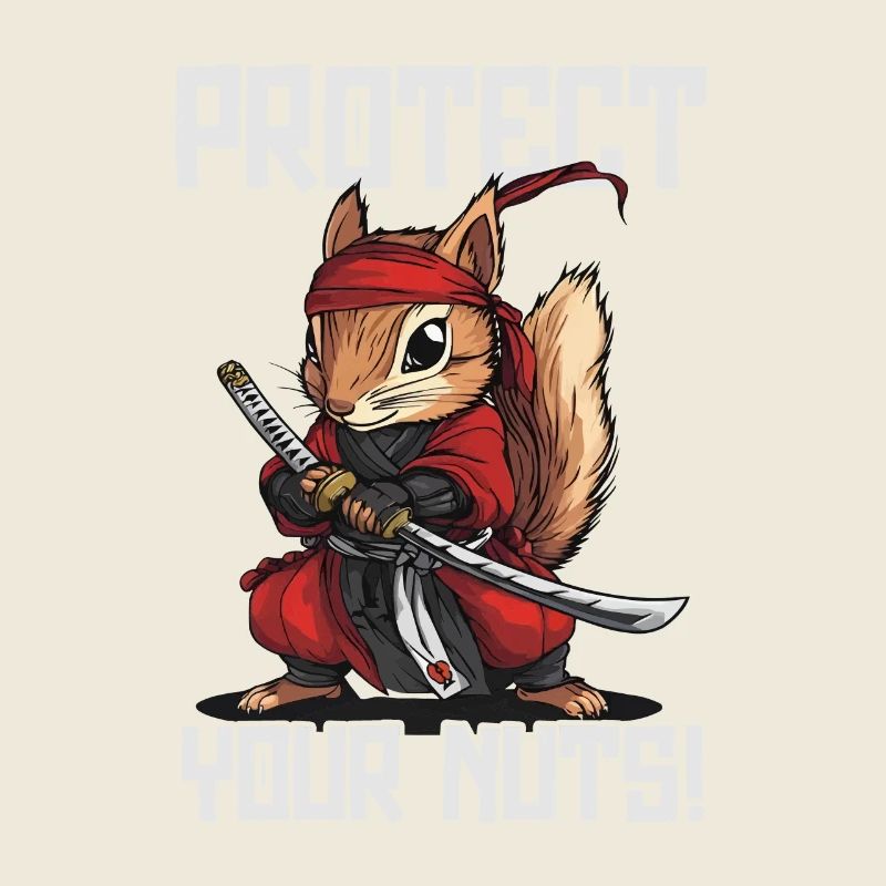 Protect Your Nuts Ninja Squirrel