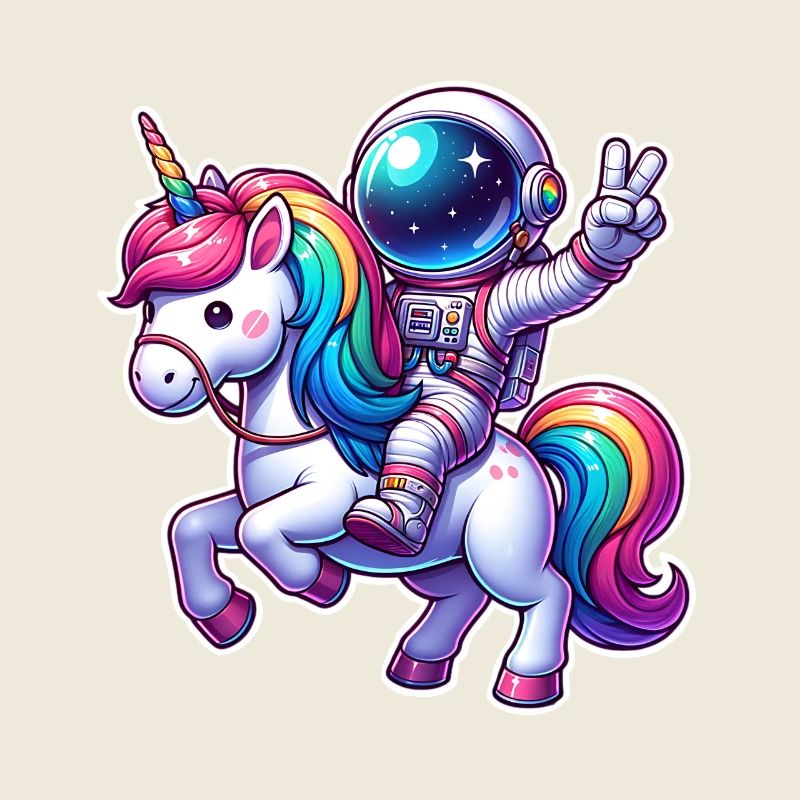 Licorne astronaute