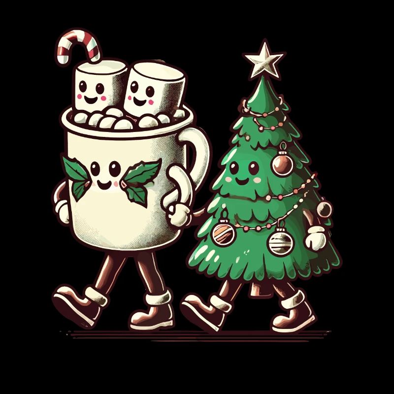 Merry Christmas Retro Style