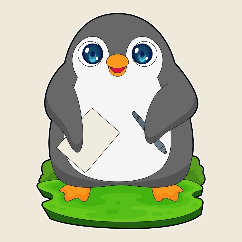 École de papier étudiant Penguin