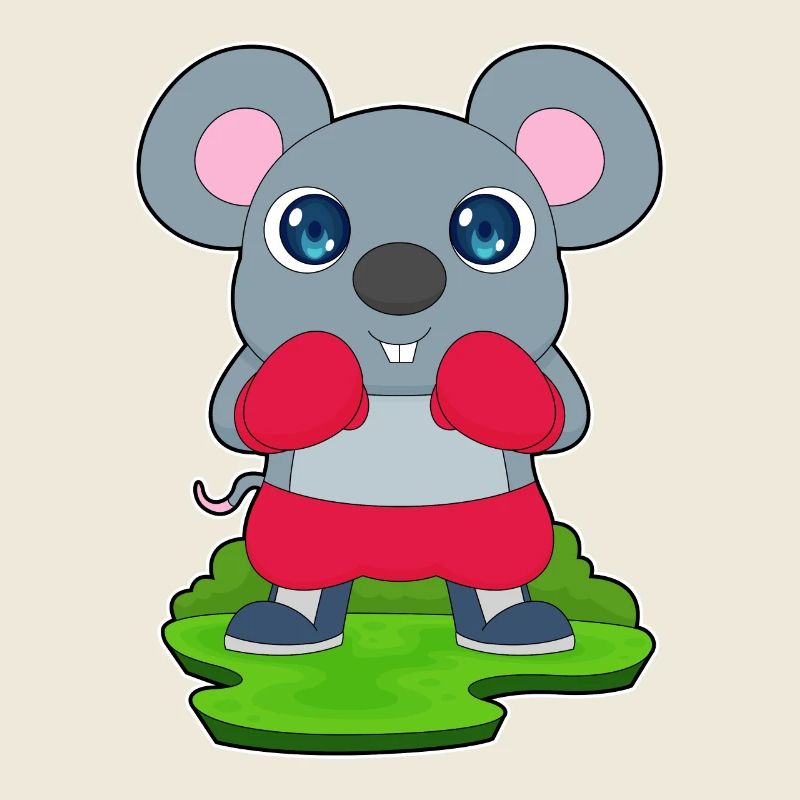 Souris Boxer Gants de Boxe Boxe