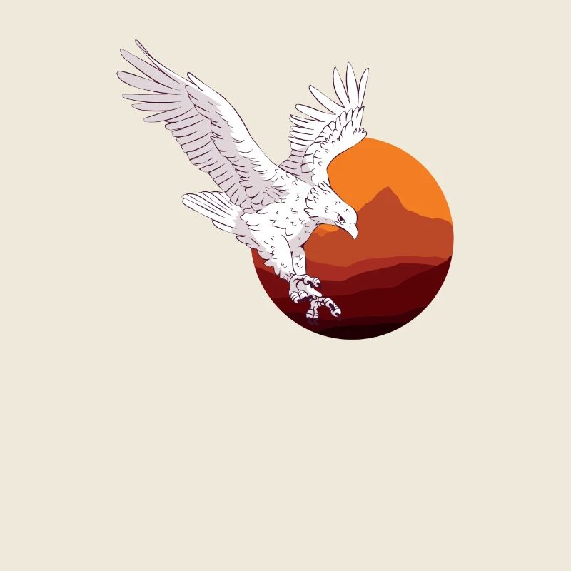 Eagle with sunset background Eagle with