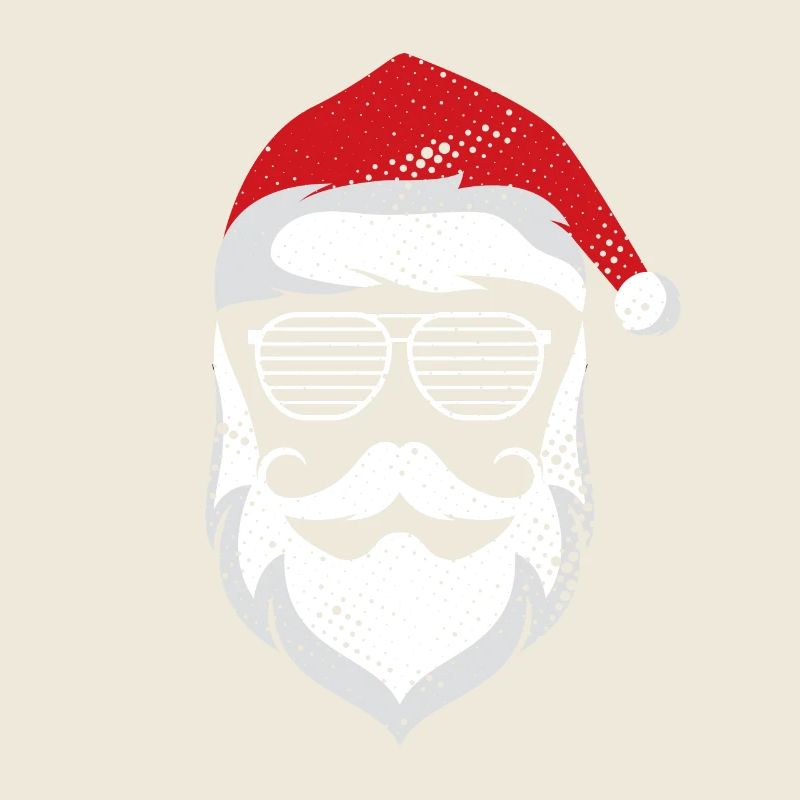 Santa Claus face with glasses