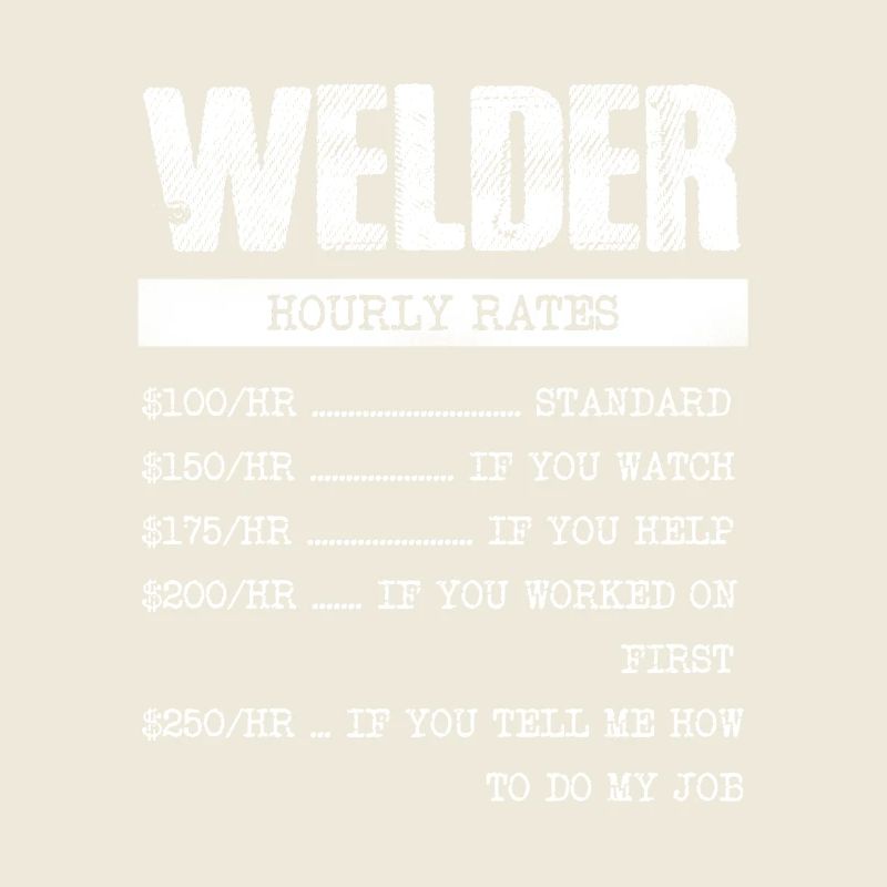 Welder Hourly Wage Humorous