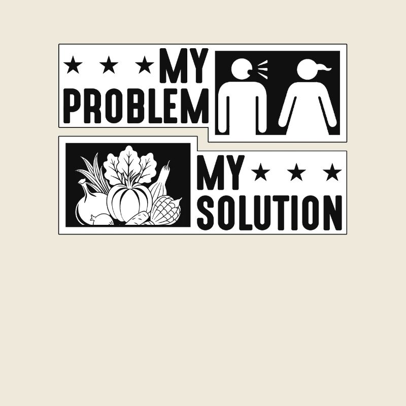 Vegetarian My Problem My Solution Pictogram Mom