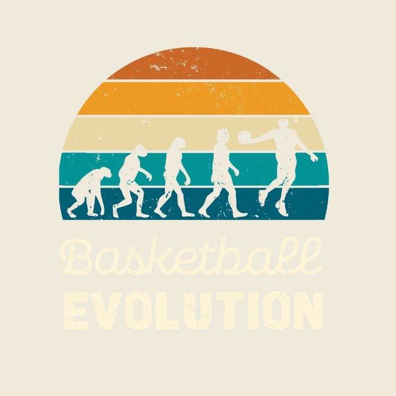 Basketball Evolution Vintage Stil