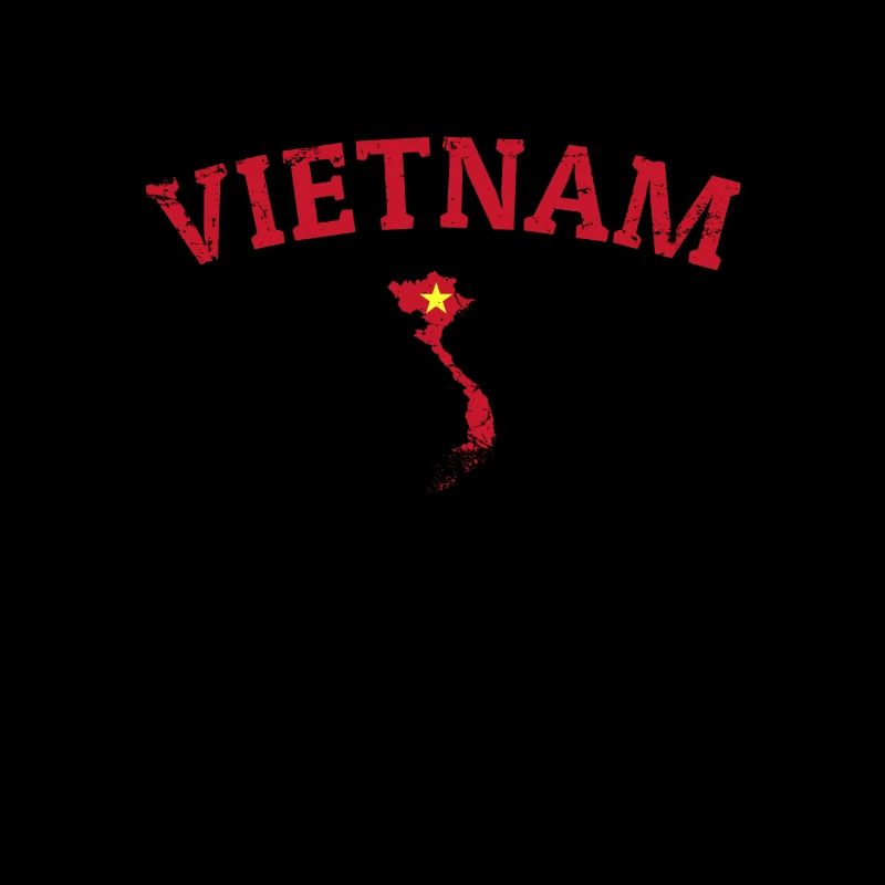 Vietnam Vintage Map Vietnamese Flag